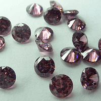 CZ Rhodolite Round