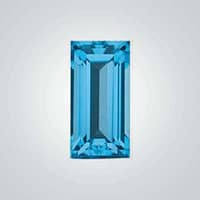 CZ SwissBlueTopaz Baguette