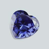 CZ Tanzanite Heart