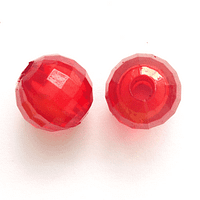 Cubic Zirconia Faceted Red