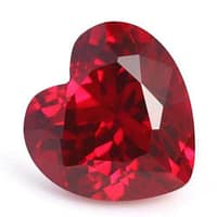 Hydrothermal Red Ruby Heart