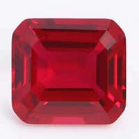 Hydrothermal Red Ruby Octagon