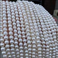 White Pearls Beads String Round 1