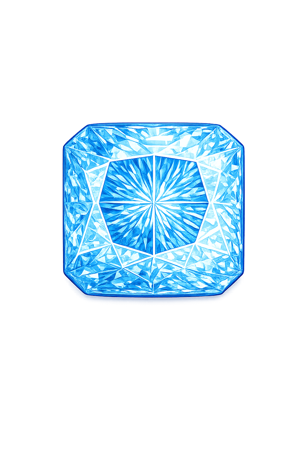 Square cut corner Sky blue medium 144