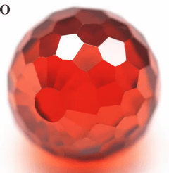 Cubic Zirconia Faceted Beads Orange