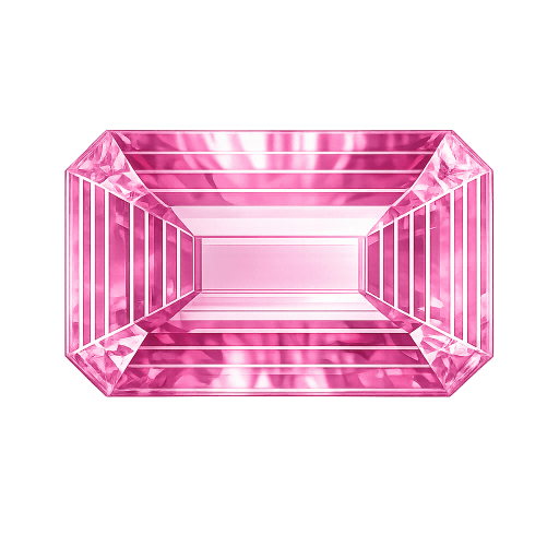 Cubic Zirconia Pink Rose AAA, Octagon