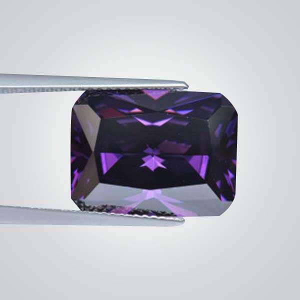 cz dark amethyst octagon