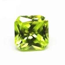 Cz Apple green cut corner cubic zirconia